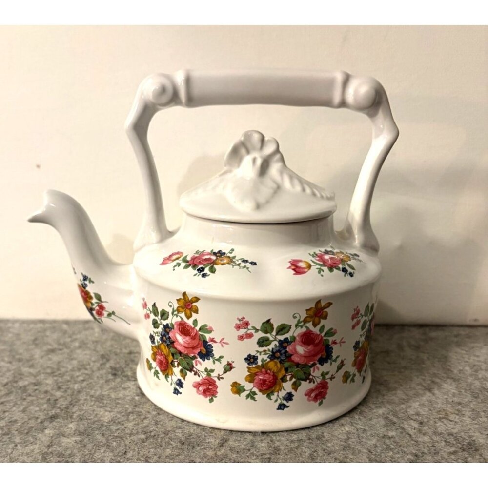 Arthur Wood Vintage Tea Pot w/ Flowers #6333  # 3166